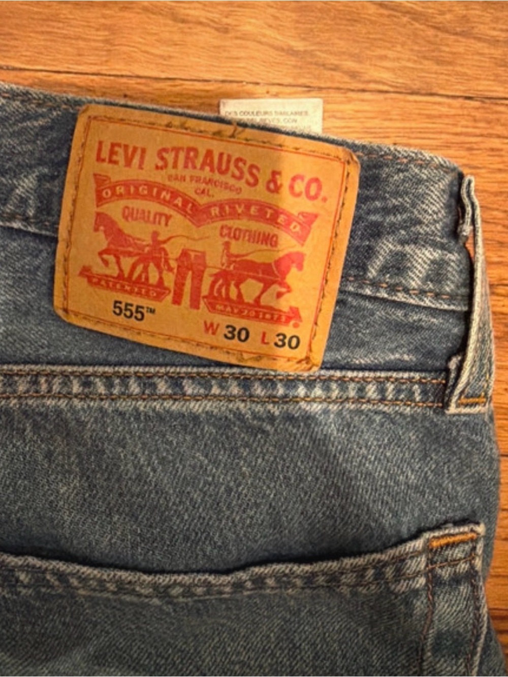 Levi's Men's Light Blue 555 Relaxed Denim Jeans 30x30